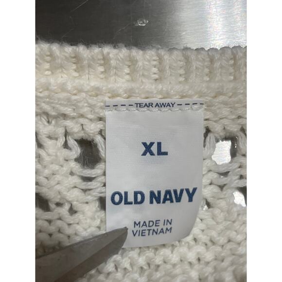 Crochet Knit Tank Top XL Beachy Boho Cottage Granny Chic Eyelet Lagenlook Layer - Picture 5 of 6